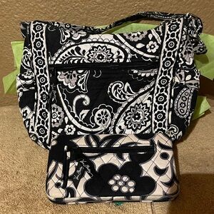 2VBradley cross/shoulder Paisley purse&Clasp Wallet OperaStyleNight&DayPattern